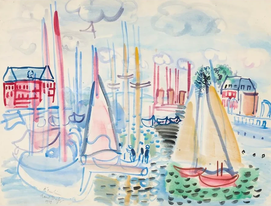Voiliers Dans le Port de Deauville