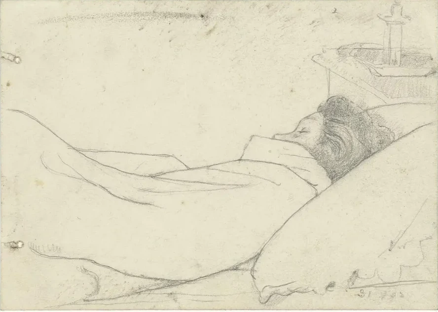 Vrouw van Richard Roland Holst in bed
