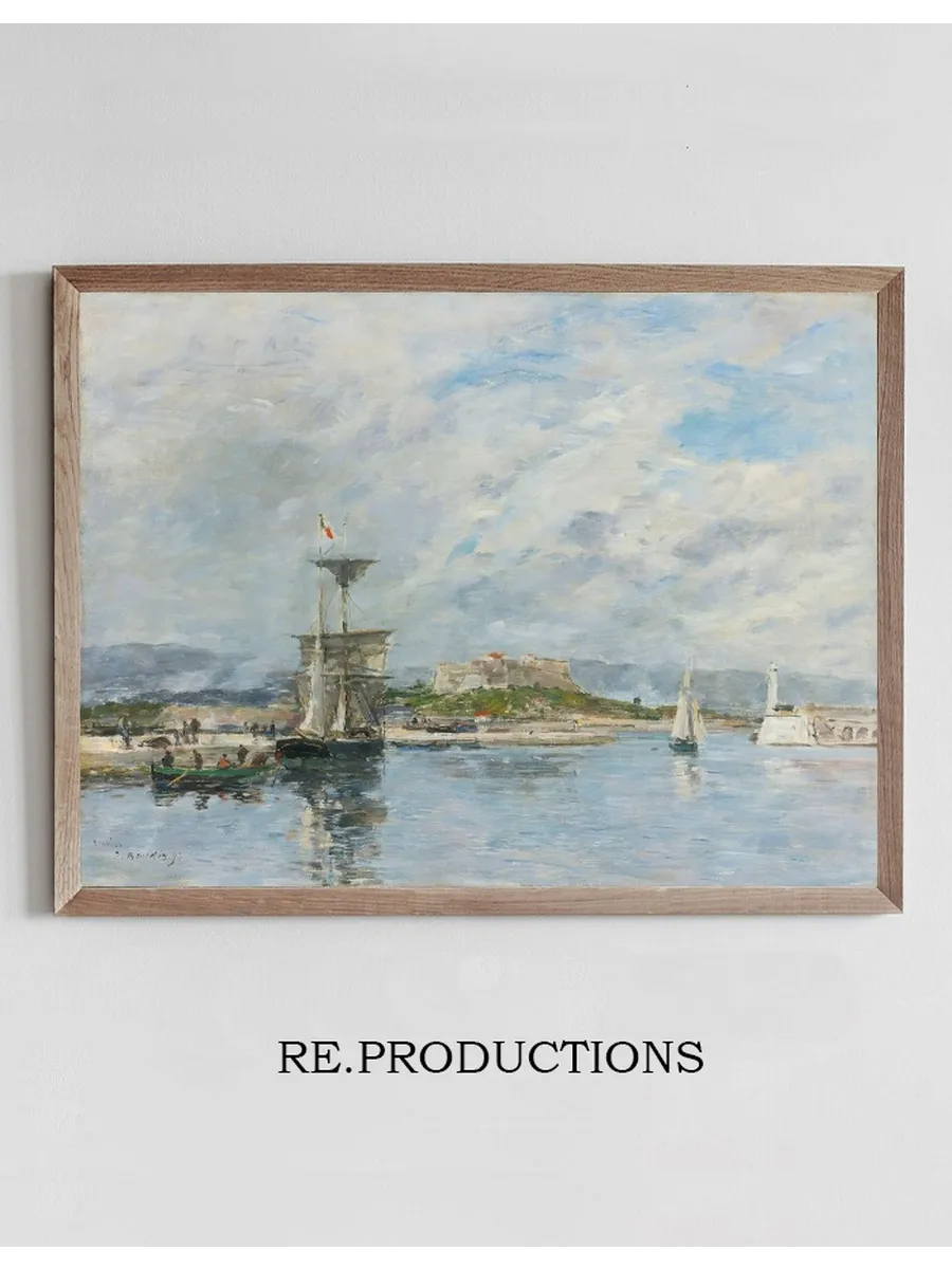 Vue Du Port D antibes. Le Quai, Le Matin