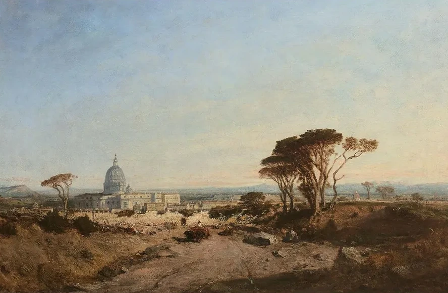 Vue de Rome et de L Arriv E Vers le Vatican