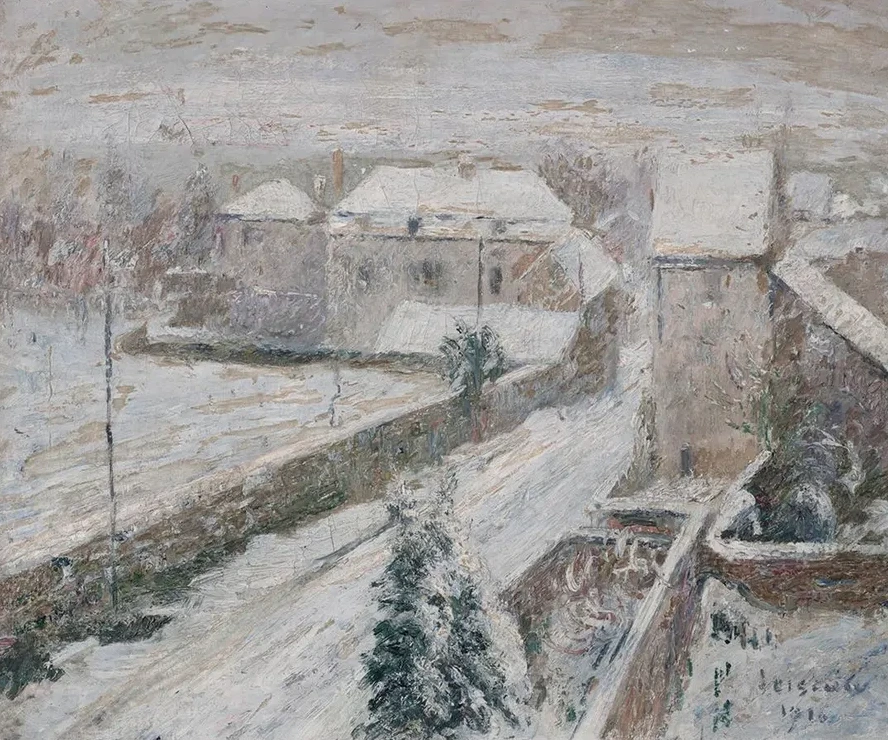 Vue de Triel Sous la Neige