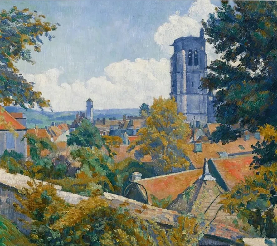 Vue Sur Tonnerre Avec L Glise Notre Dame