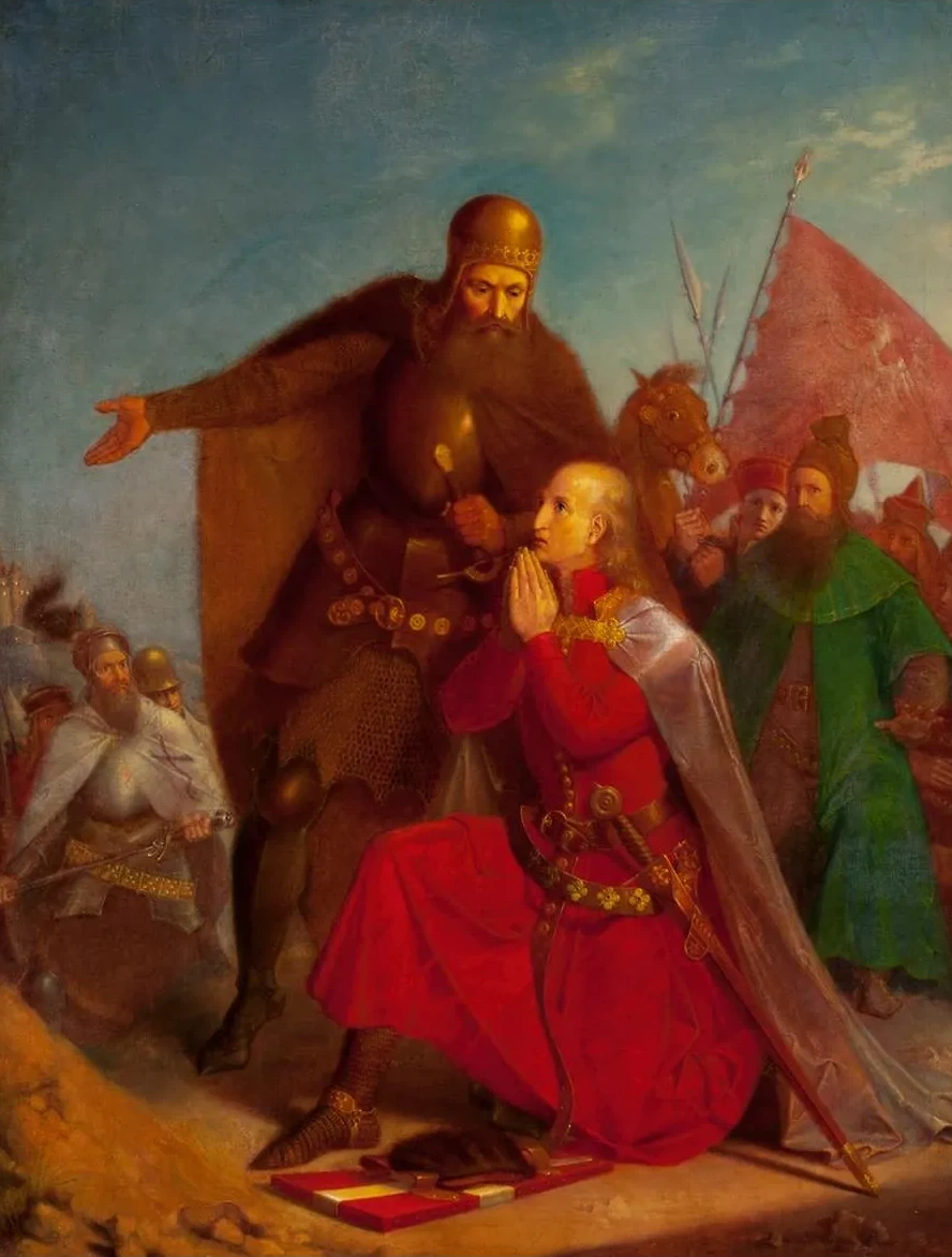 W Adys Aw Jagie O and Vytautas Praying Before the Battle of Grunwald