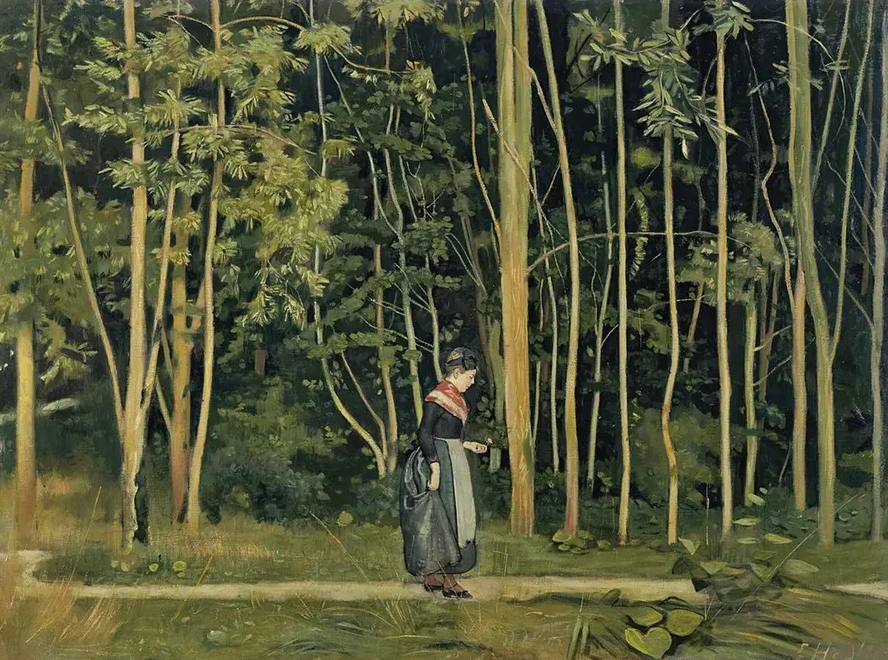 Walk Along The Border Of A Wood