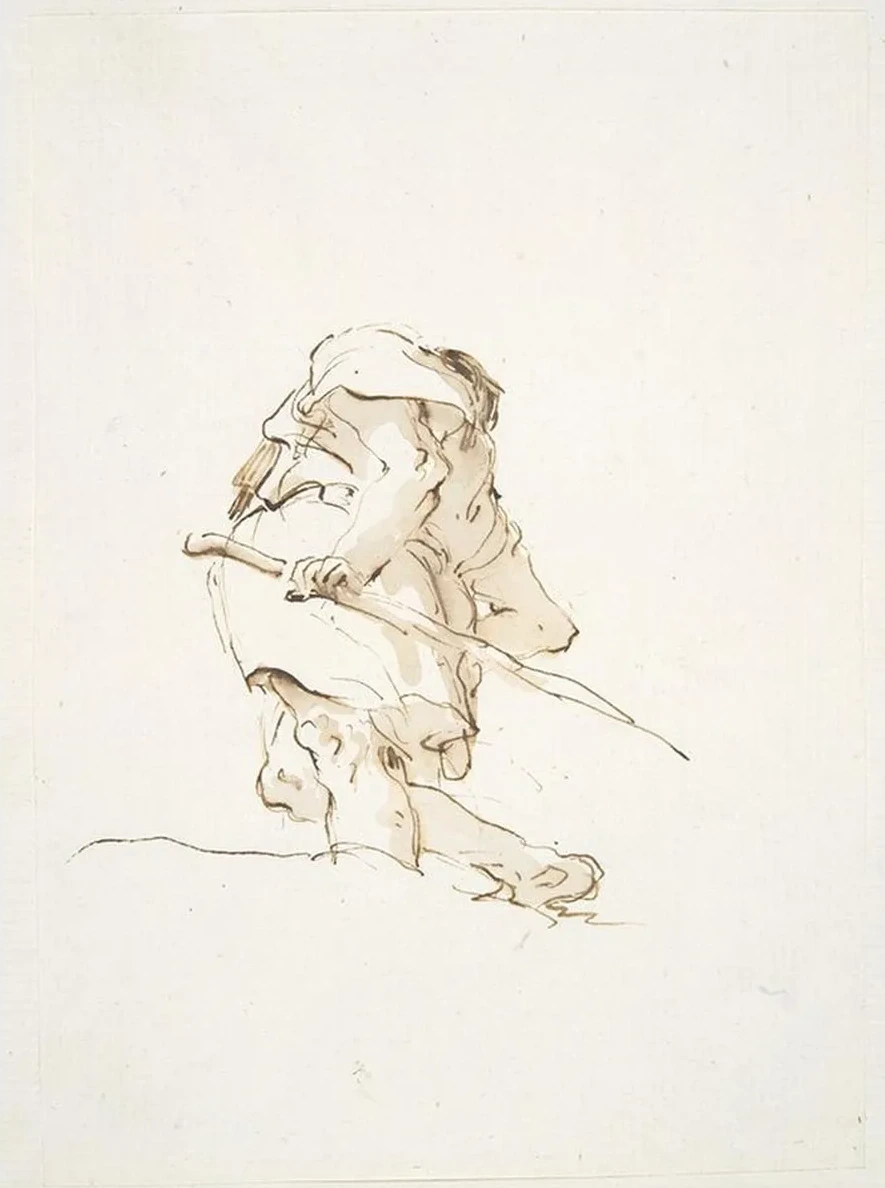 Walking Male Figure Seen Frombelow