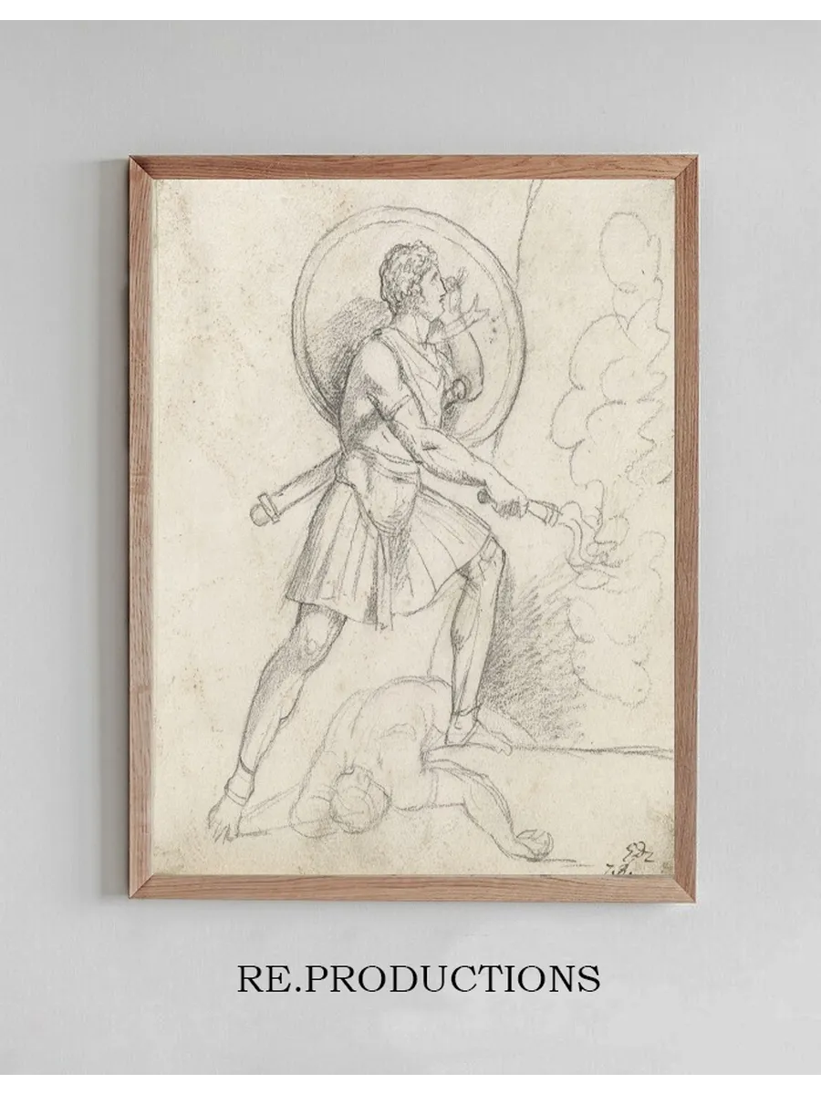 Warrior with a Shield and Torch