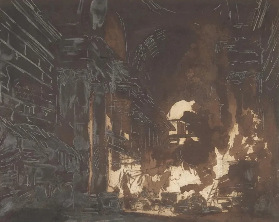 Washerwomen in a Ruined Gallery