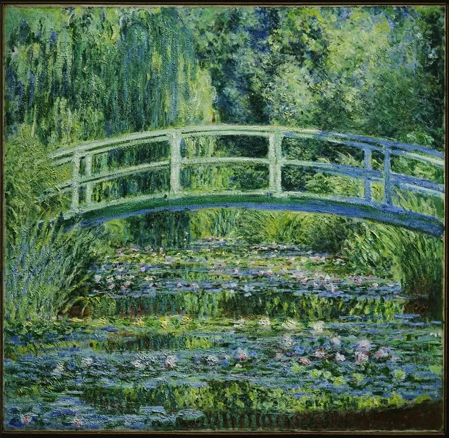 Water Lilies and Japanese Bridge