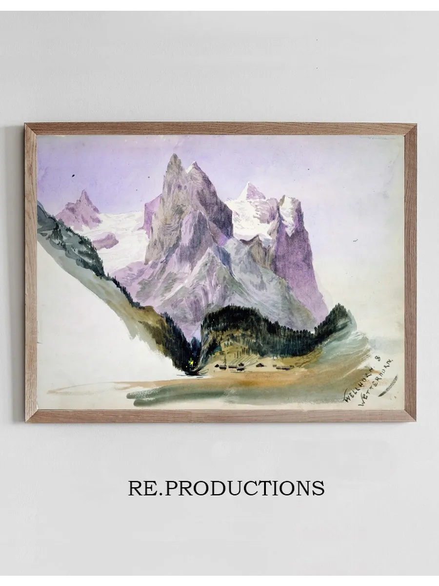 Wellhorn and Wetterhorn from Brunig (overleaf)