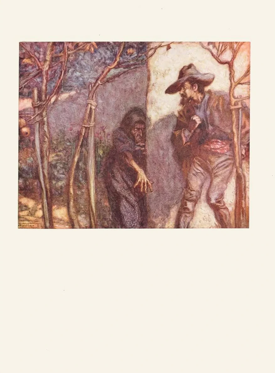 When He Went Over the Wall He Was Terrified to See the Witch Before Him