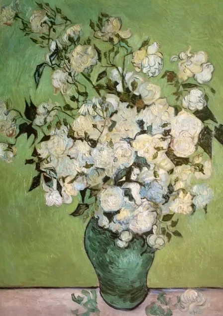 White Roses in a Vase