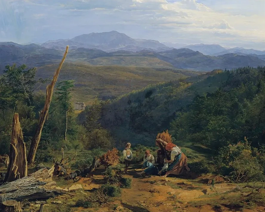 Wienerwaldlandschaft Mit Schloss Wildegg