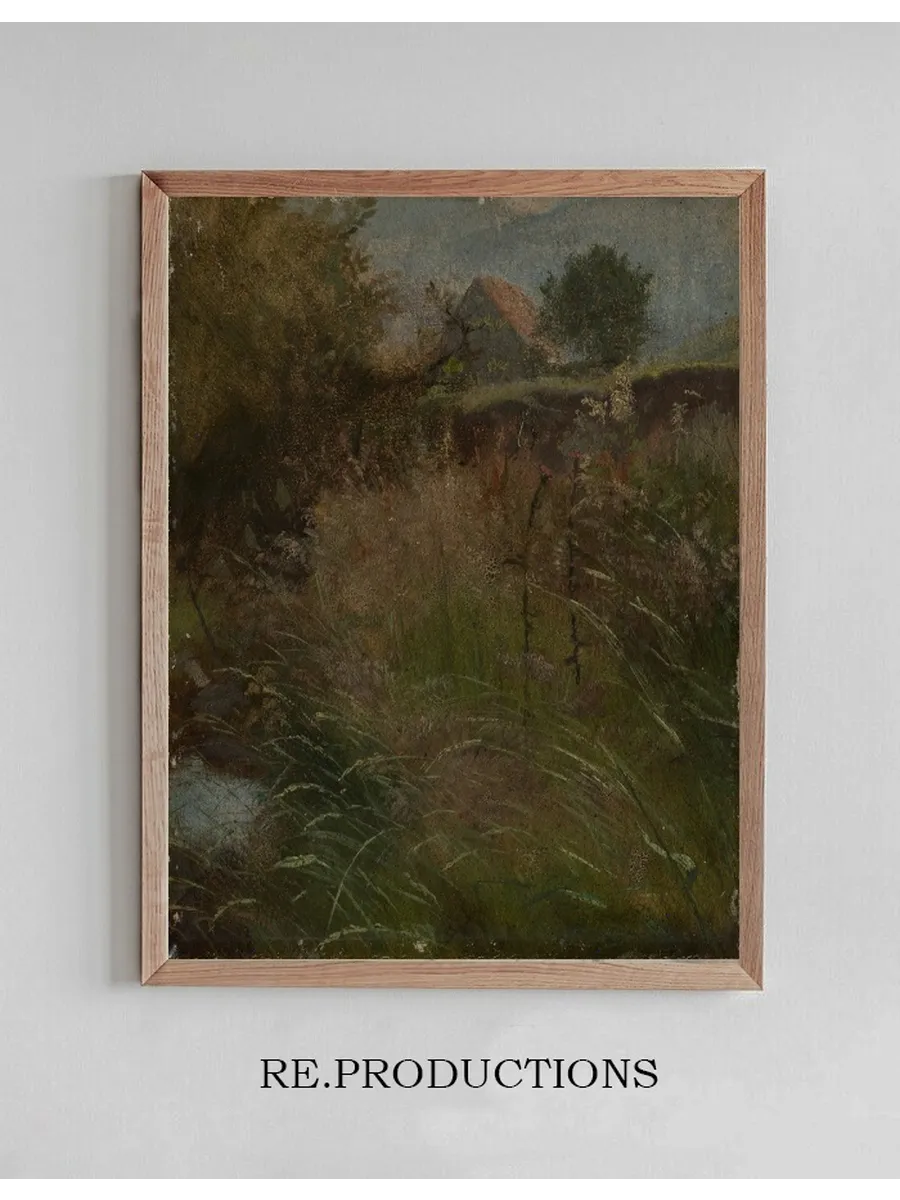 Wiese, IM Hintergrund Ein Bauernhaus
