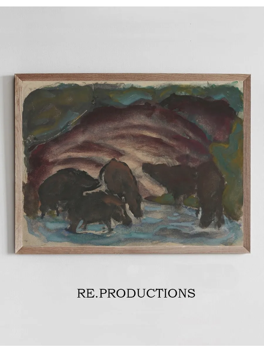 Wild Boars in the Water