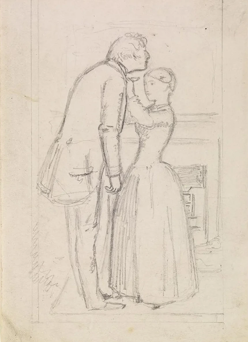 Wilkie Collins's Mr Wrays Cash - Box Figure Sketch