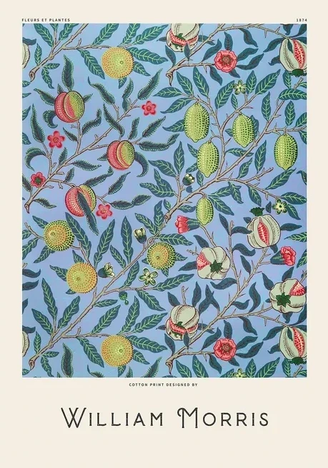 William Morris - Fruits on Blue