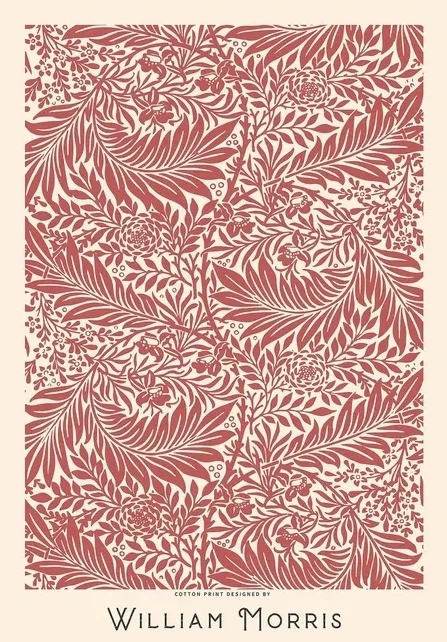 William Morris - Red leafs