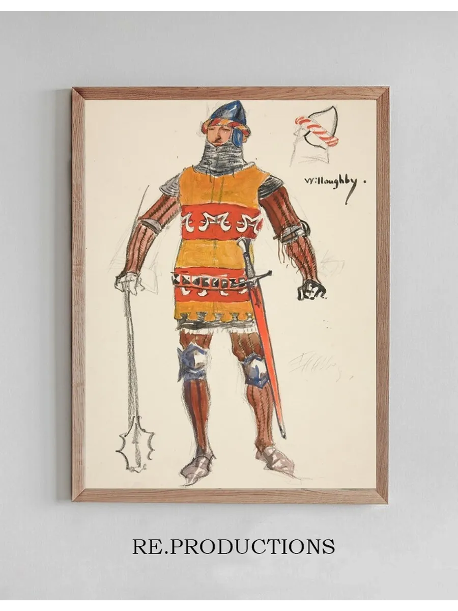 Willoughby, costume sketch for Henry Irving's Planned Production of King Richard II