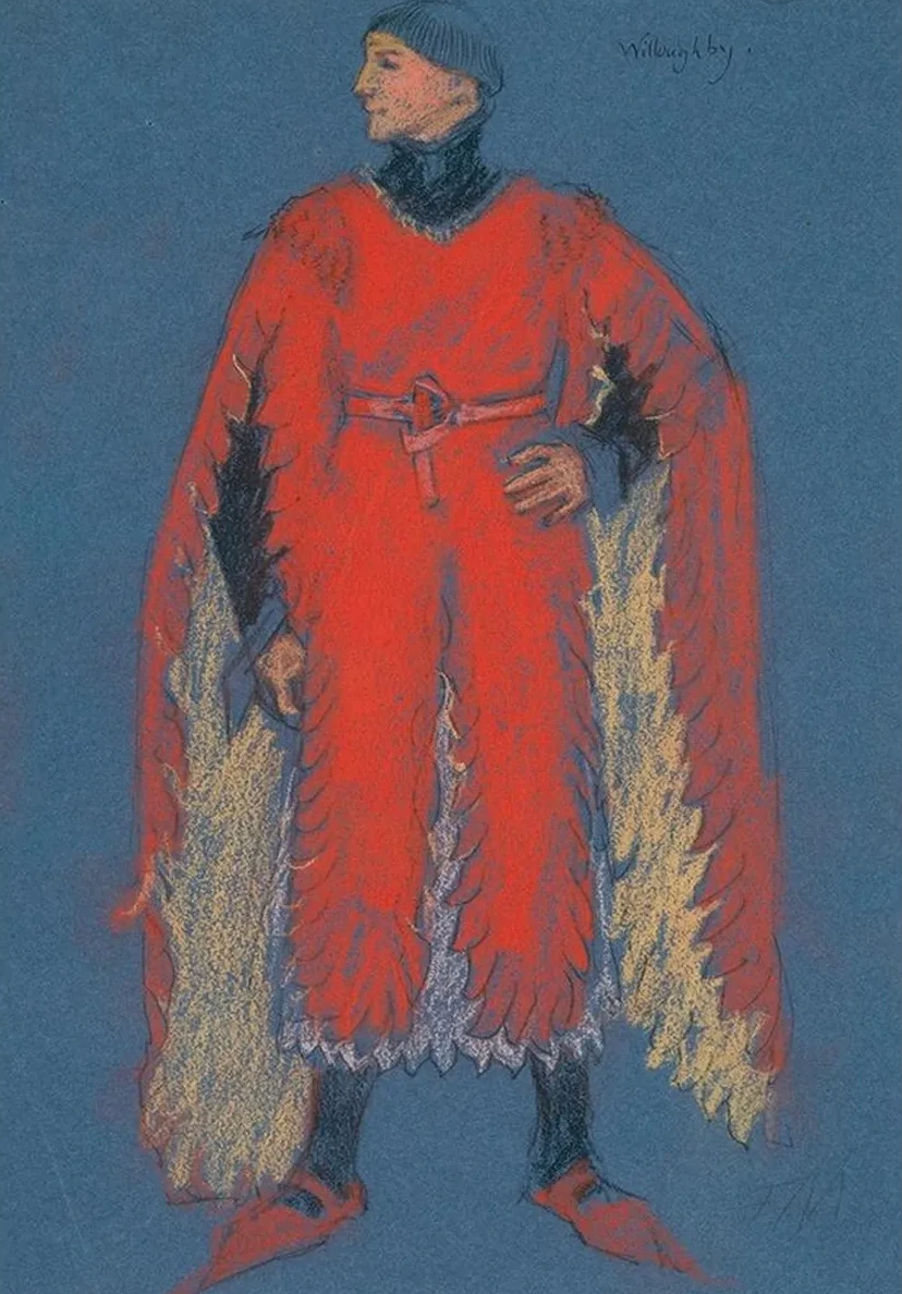Willoughby, costume sketch for Henry Irving's Planned Production of King Richard II