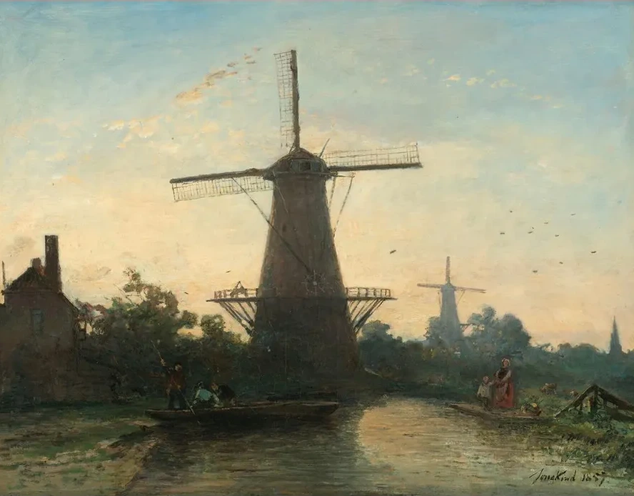 Windmills Near Rotterdam