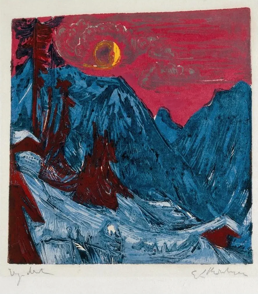 Winter Landscape in Moonlight
