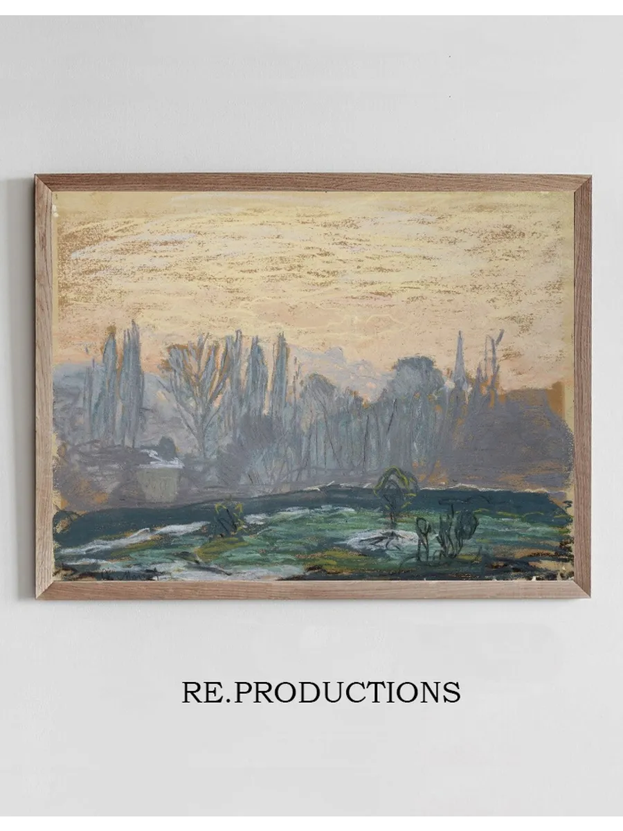 Winter Landscape with Evening Sky
