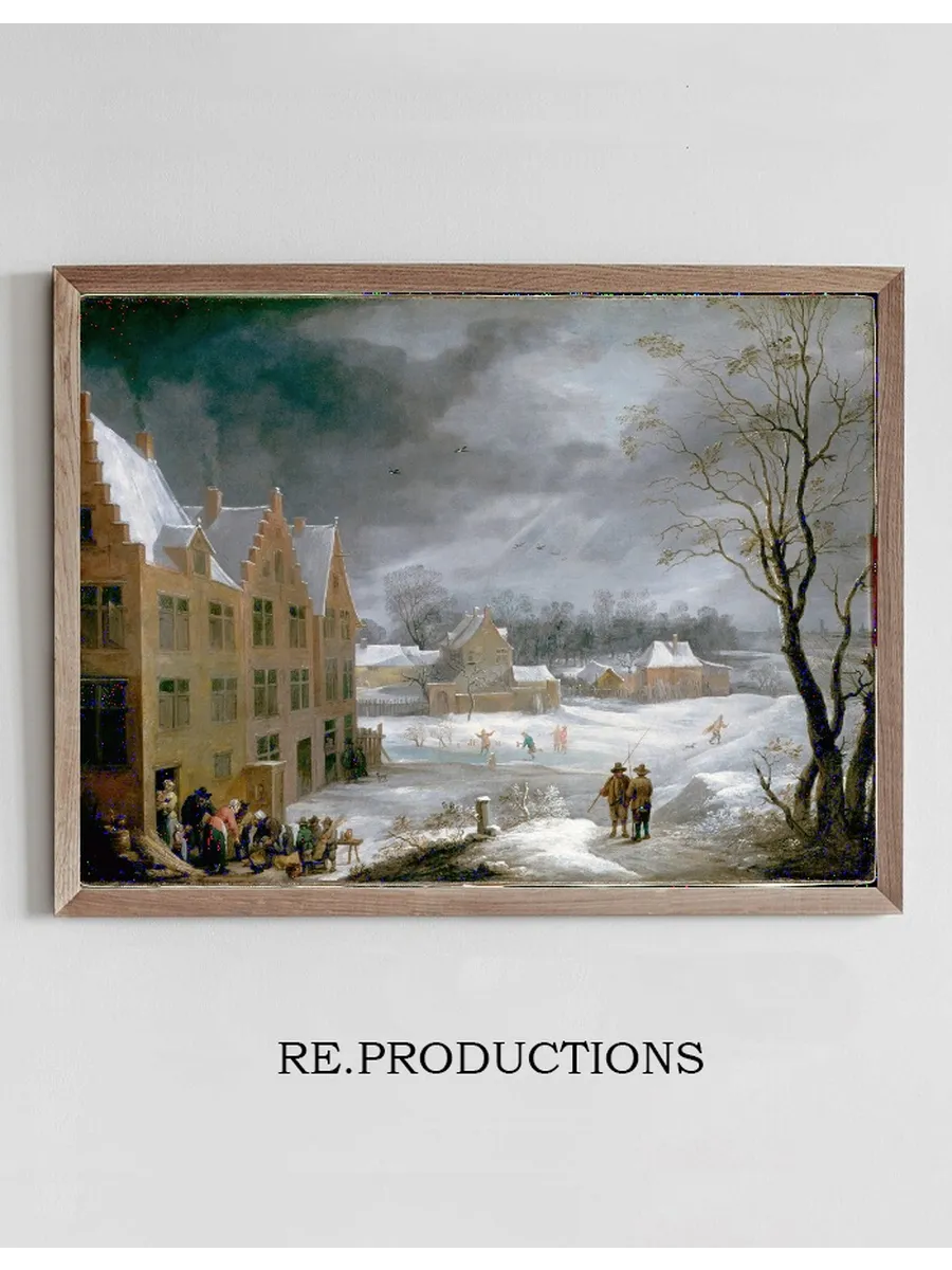 Winter Scene with a Man Killing a Pig