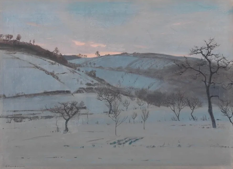 Wintermorgen Bei Gr Tzingen