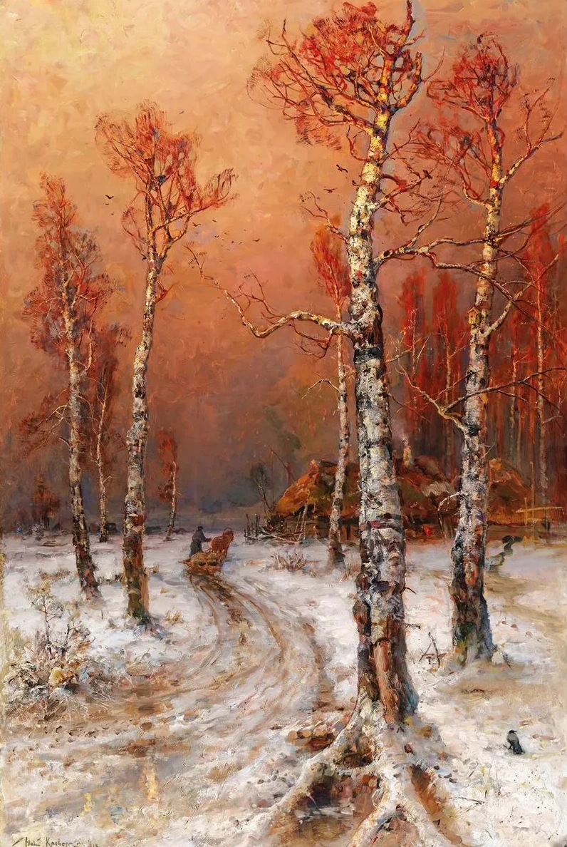 Winterstimmung Mit Saatkr Hen