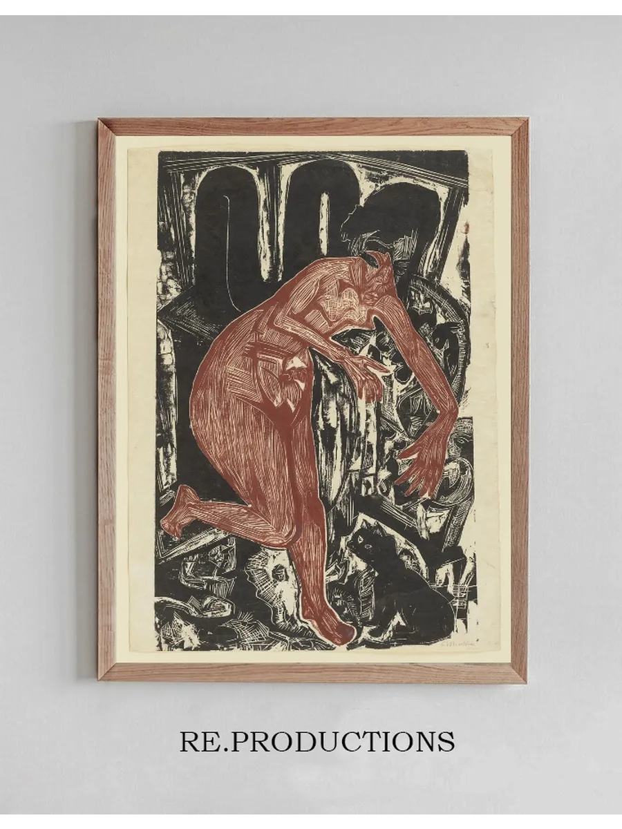 Woman Bathing by the Oven