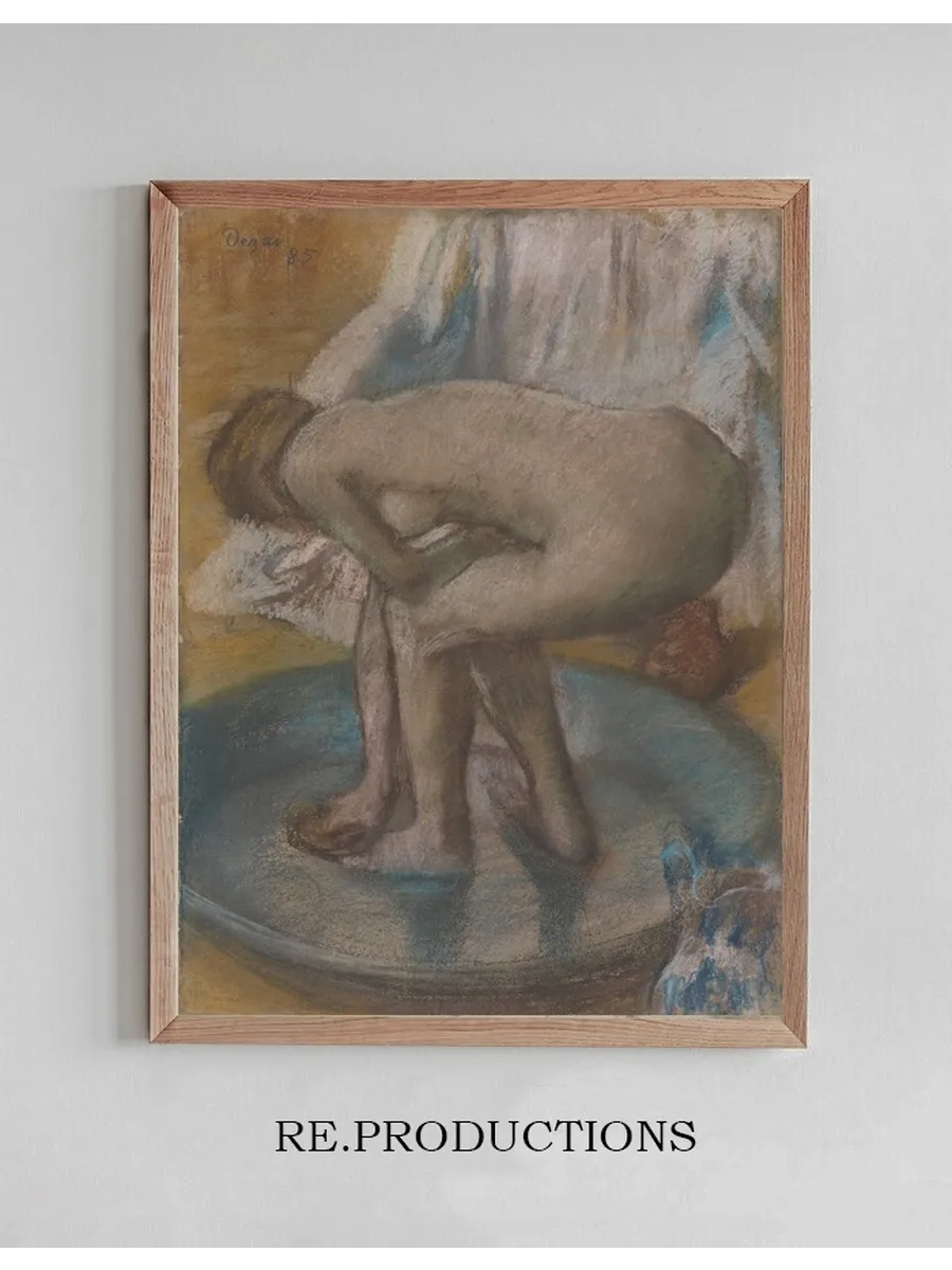 Woman Bathing in a Shallow Tub