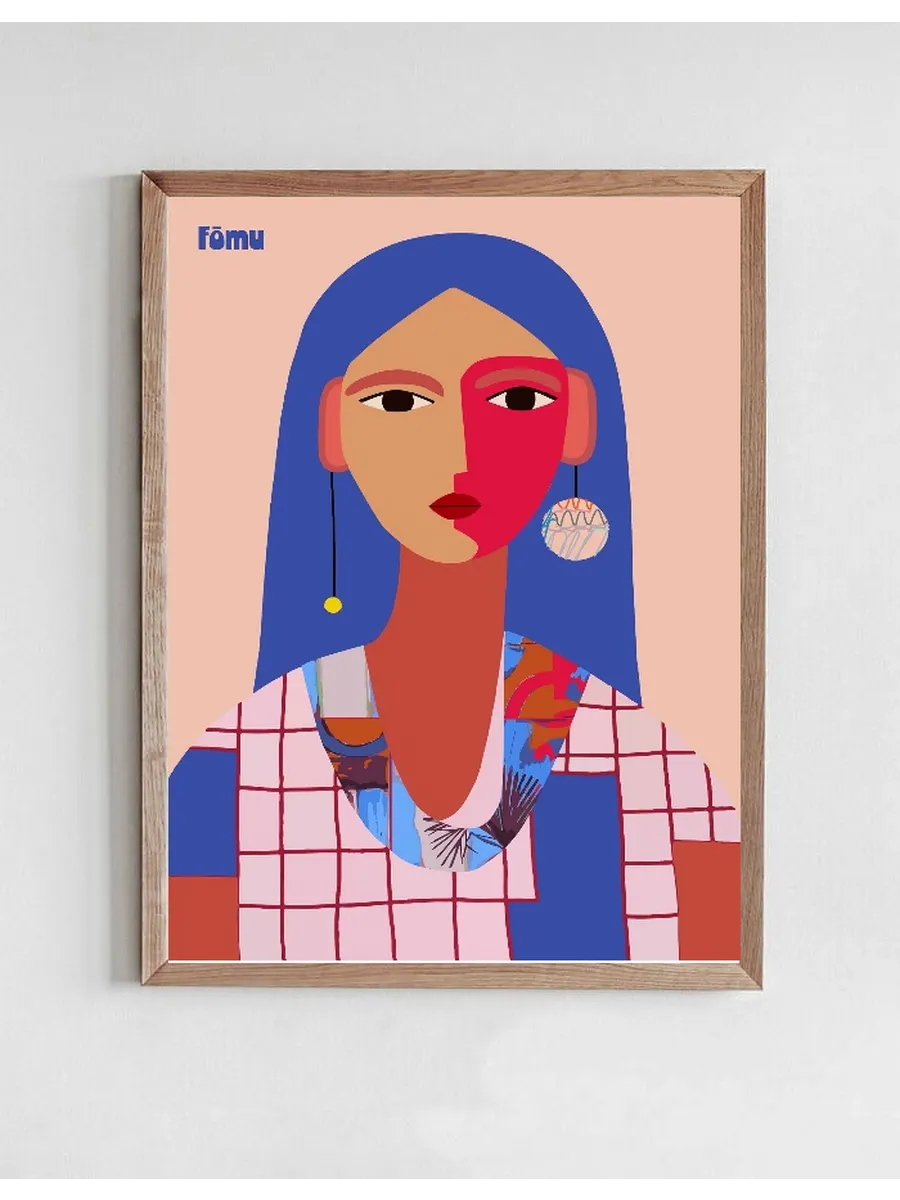 Woman Blue Hair