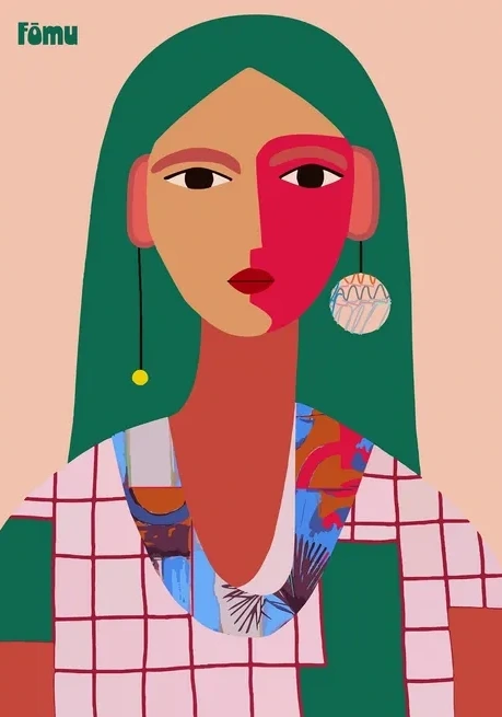 Woman Green Hair