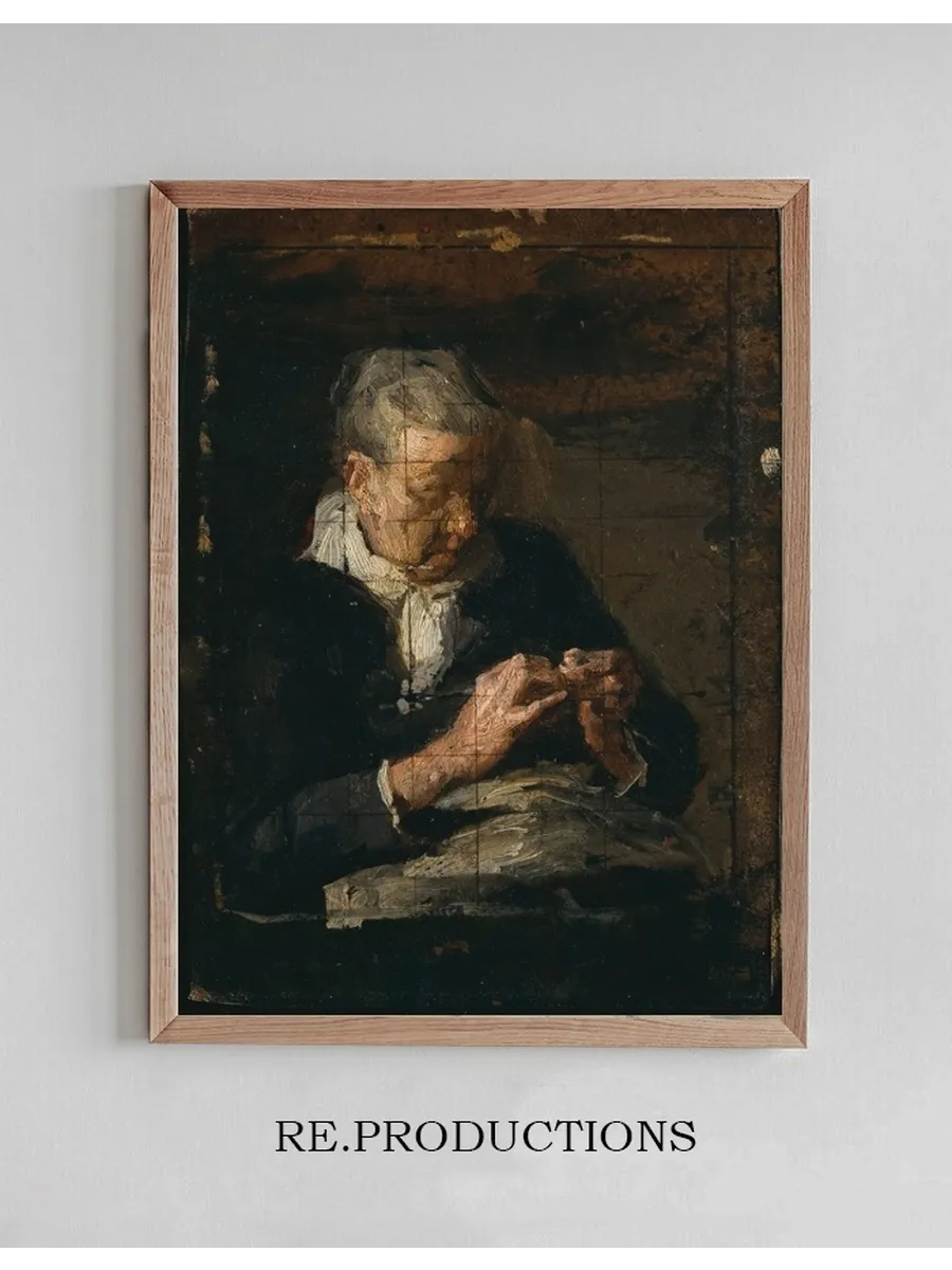 Woman Knitting
