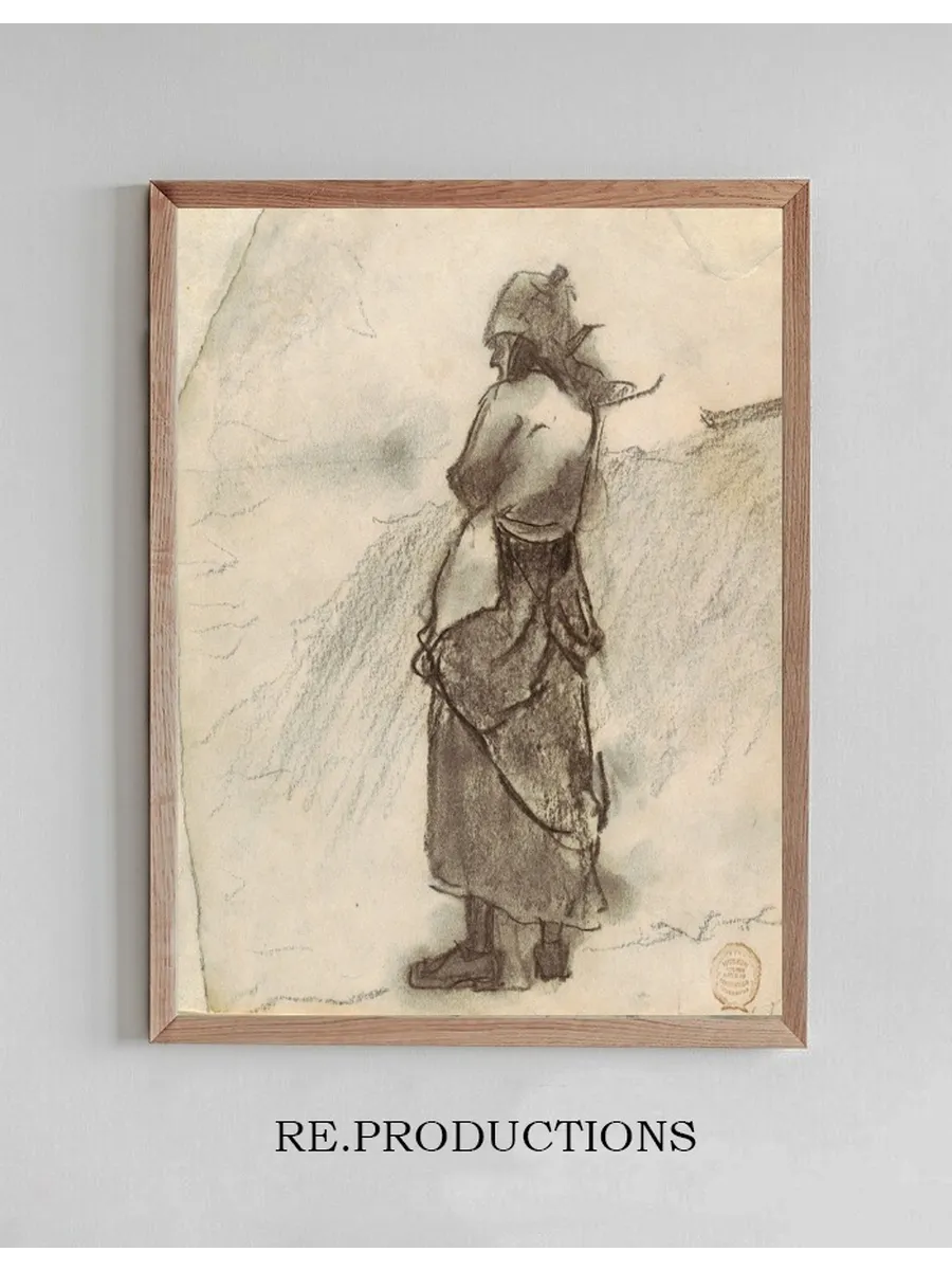 Woman Looking Out to Sea, Cullercoats, England