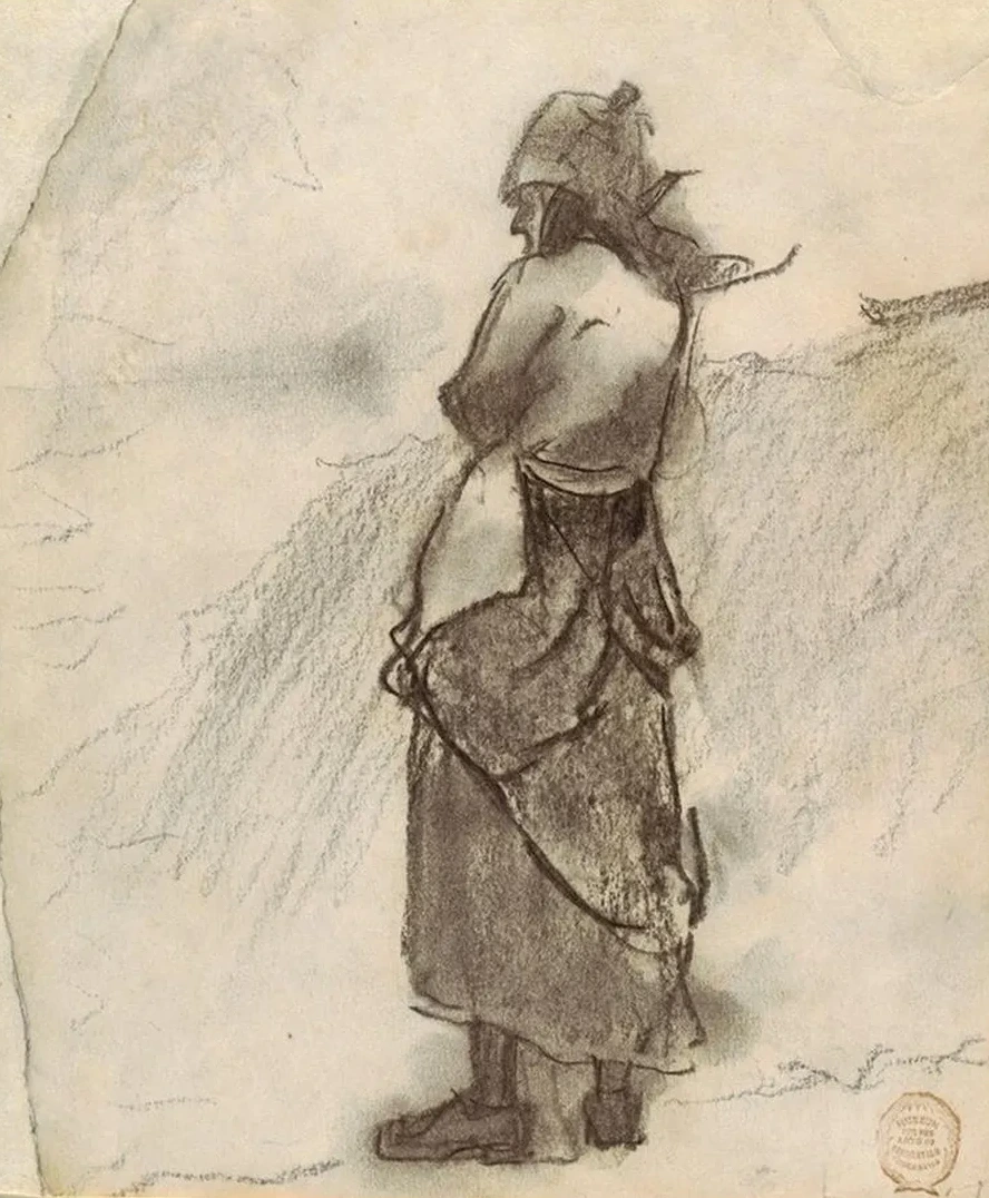 Woman Looking Out to Sea, Cullercoats, England