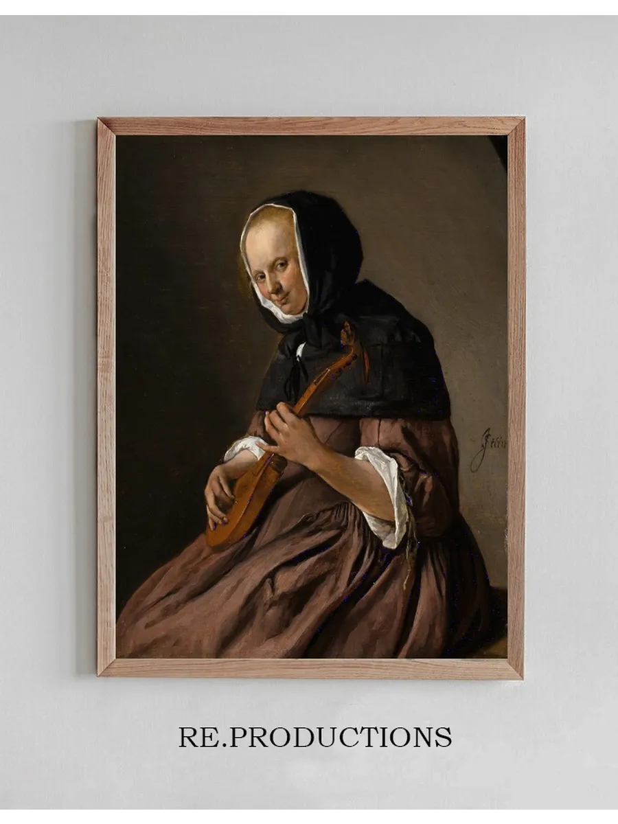 Woman Playing the Cittern
