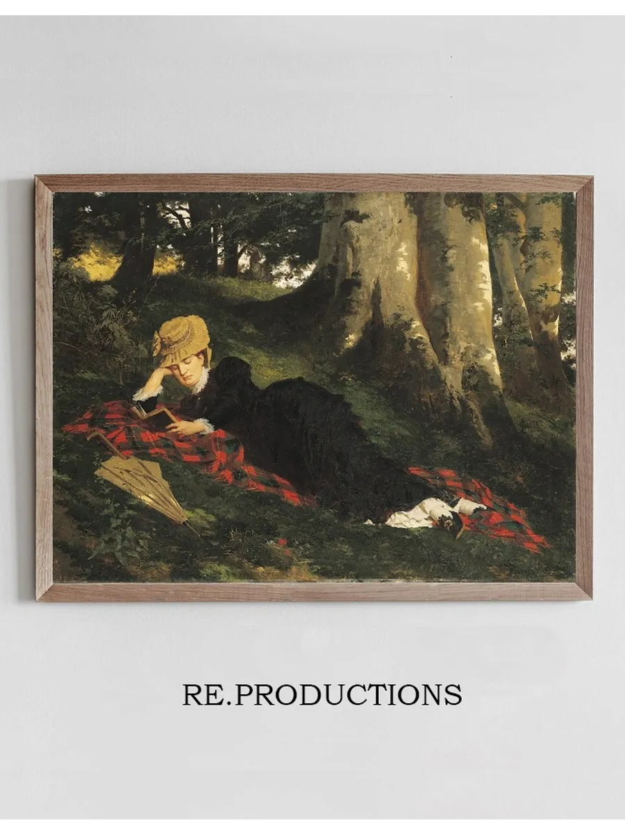 Woman Reading in a Forest