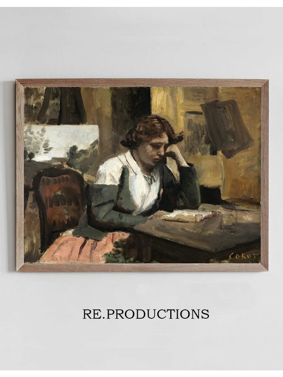Woman Reading in the Studio