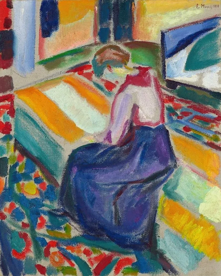 Woman Seated on a Couch