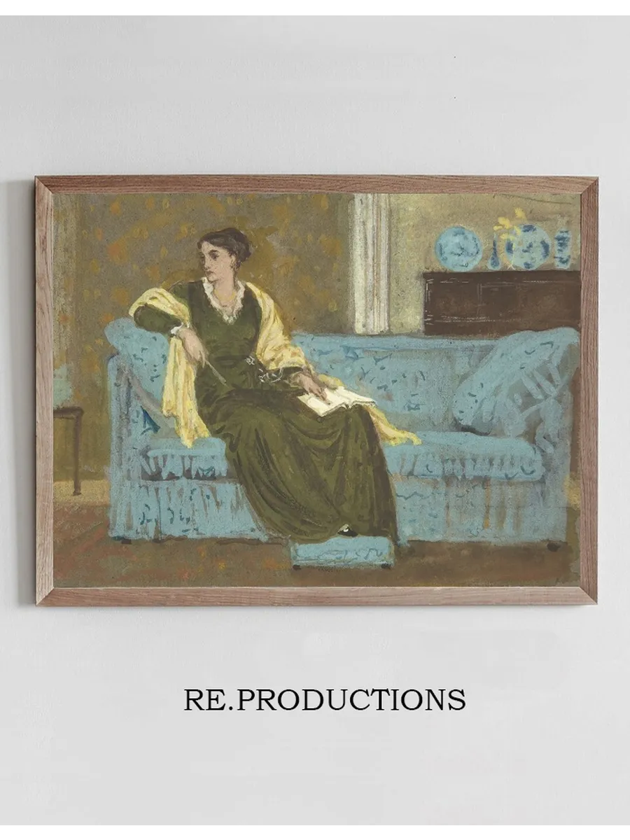 Woman Seated on a Sofa