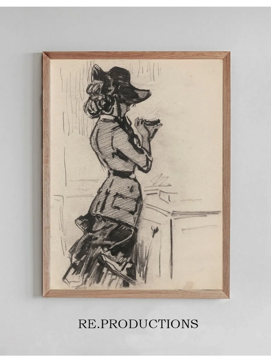 Woman Seen in Profile