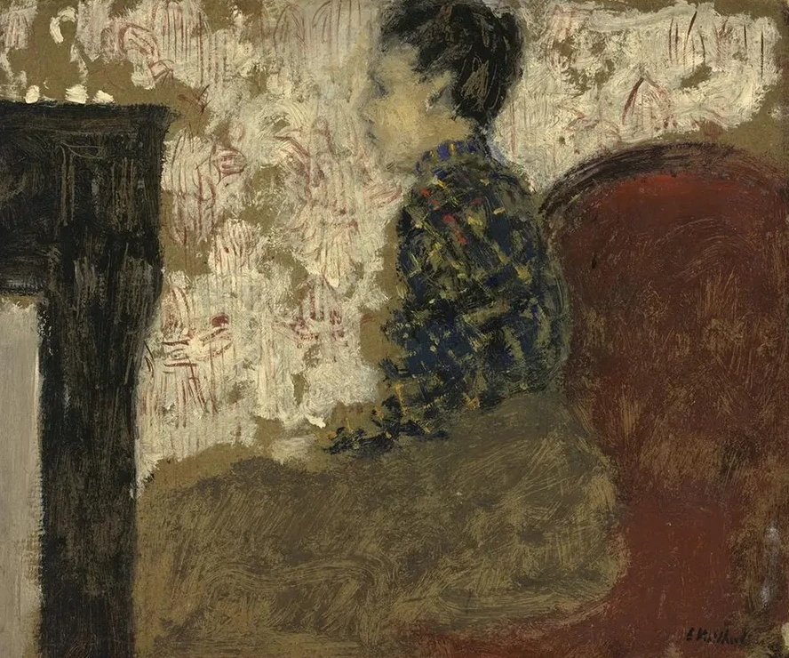 Woman Sitting by the Fireside