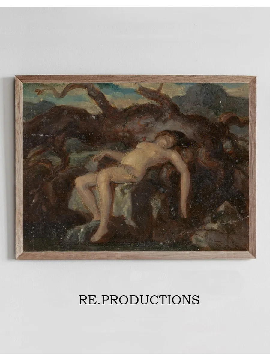 Woman Sleeping in the Nude in a Wooded Landscape