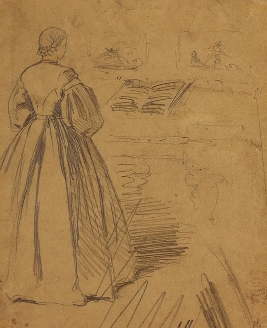 Woman Standing Before a Piano