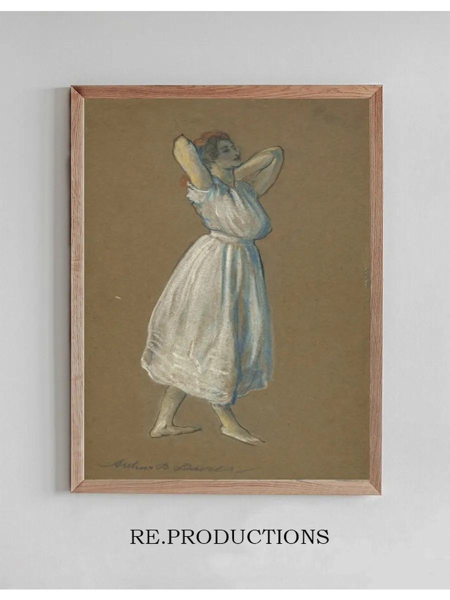 Woman Standing with Hands Behind herHead