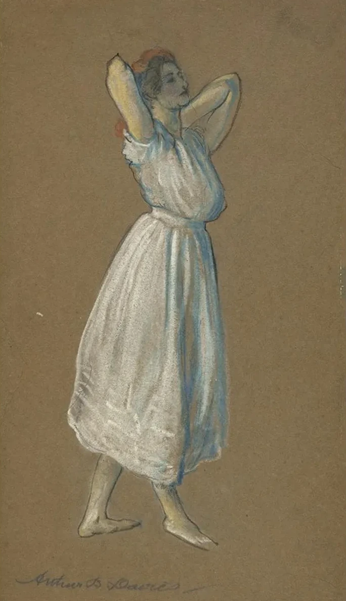 Woman Standing with Hands Behind herHead