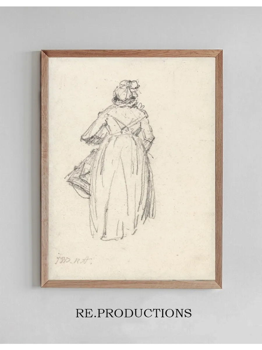 Woman Standing, Seen from the Back