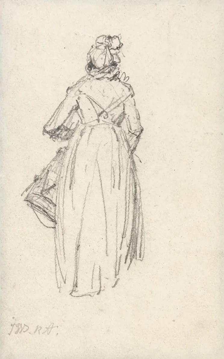 Woman Standing, Seen from the Back