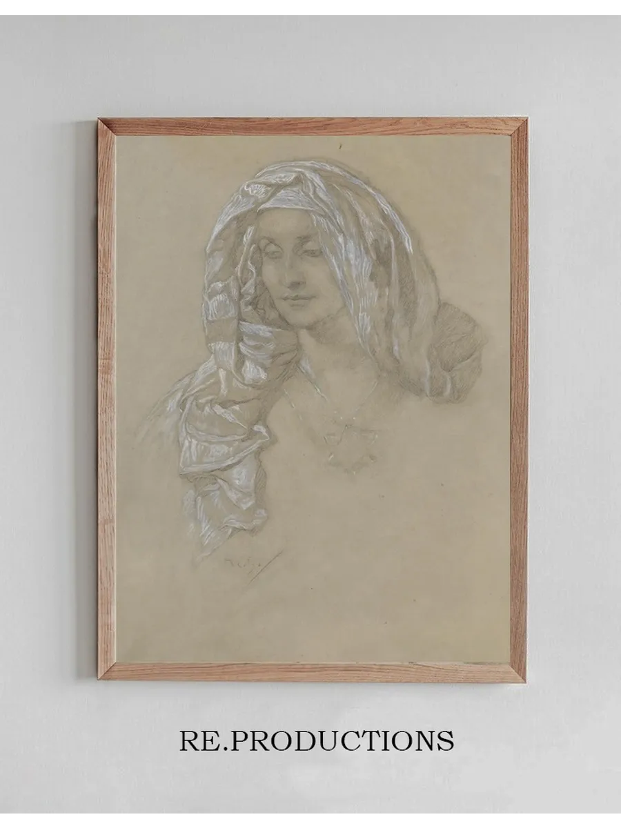 Woman With Headscarf And Star Medallion